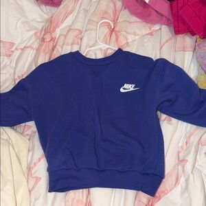 Nike Blue Crewneck Sweatshirt with White Swoosh